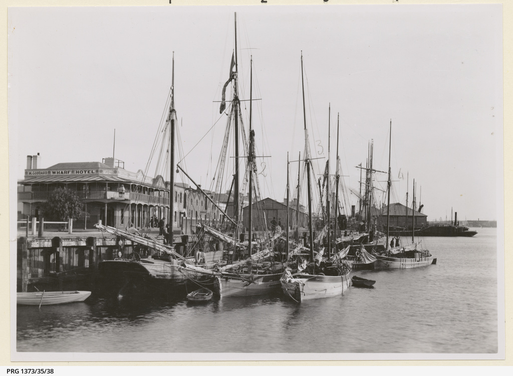 The 'John Lewis', 'Buck', 'Tam O'Shanter' and 'Evening Star' at Port Adelaide